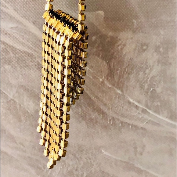 Vintage Waterfall Black Rhinestone Necklace Set 🖤 - Picture 12 of 17